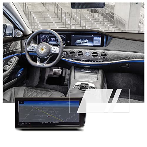 Bixuan Car Navigation Screen Protector For 2014 2015 2016 2017 S-Class W222 12.3 Inch Gps Screen Protector Foil Center Control Infotainment Display Screen Protective Film Tempered Glass Screen Protector For Car S-Class Accessories #TOP4
