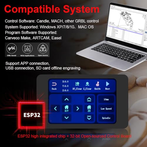 TTC450 CNC Router Machine,3-Axis Engraving All-Aluminum Milling Machine for Engraving, Cutting MDF, Acrylic, Solid Wood, Nylon, PCB, Carbon Fiberboard, Working Area 18.1 x 18.1 x 3.1In CNC Machine - Image 5