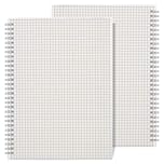RETTACY Graph Paper Notebook 2 Pack - B5 Graph Spiral Notebook with 7.3"X 10",Total 320 Pages,100GSM Thick Paper for Work School Journals