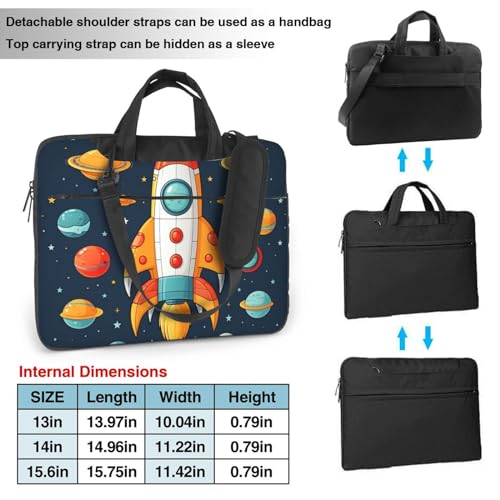 Maletín portátil Rocket Clipart para hombre y mujer 13 pulg miniatura 4