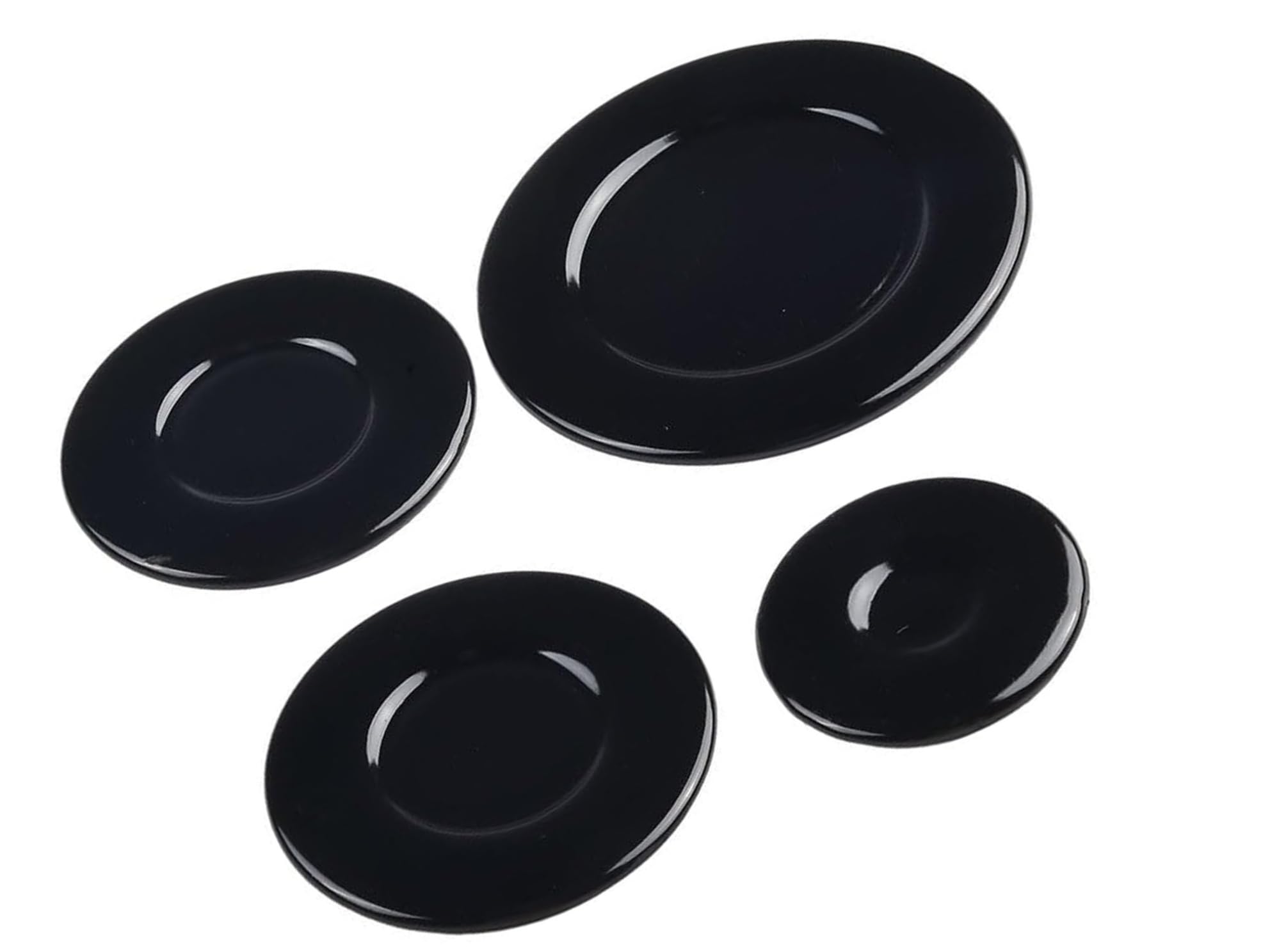 Set di tappi for bruciatore a gas, 4 pezzi, 55 mm, 75 mm, 100 mm, for pezzi di ricambio for piano cottura SABAF(Concave)