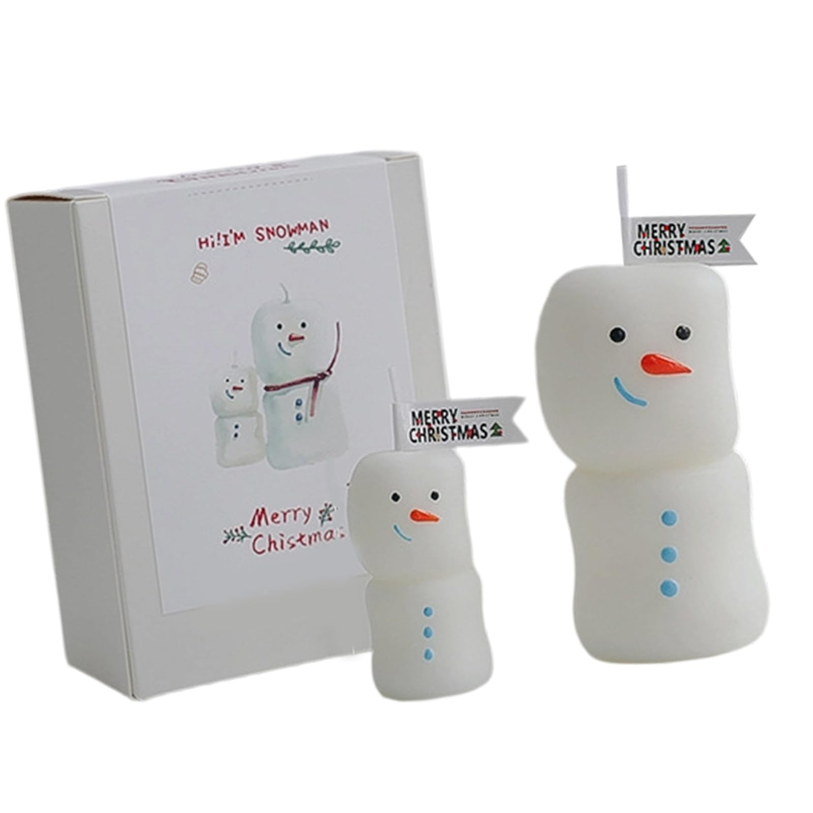 YROHGKPN 2Pcs Snowman Christmas Scented Soybean Wax Holiday Decoration Fragrances Aromatherapys Festival Home Festival Home Set
