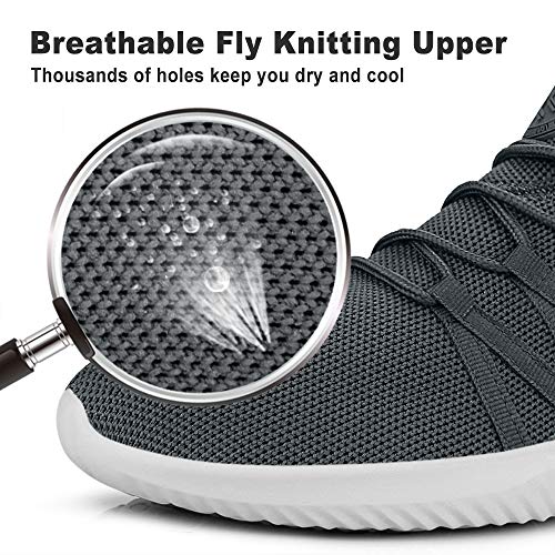 feethit mens slip on running shoes breathable lightweight comfortable fashion non slip sneakers for men