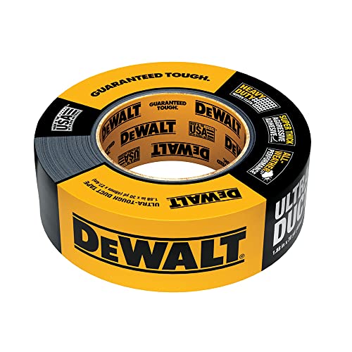 Dewalt Ultra-Tough Black Duct Tape, 12 Roll Multi-Pack, 1.88 In X 30 Yd #TOP20