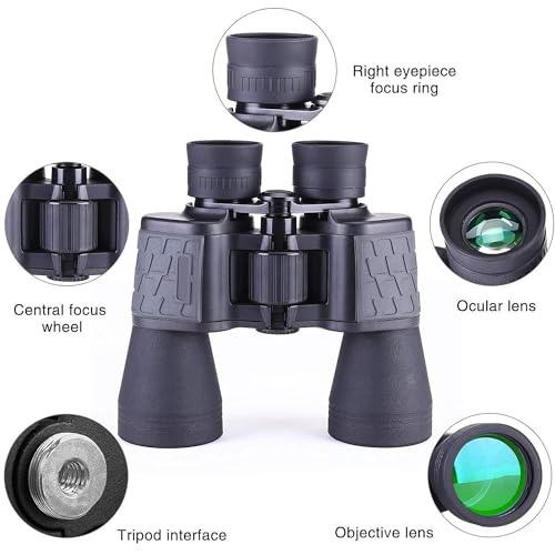 Image of KREVIA 10x50 Field 6.5 Waterproof Binoculars | Telescopic Durbin BAK4 Optical Outdoor (10x50 Waterproof Binoculars-N)