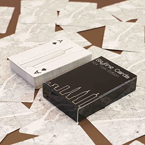 Skyline Chess - New York Playing Cards, Black and White, 8.9x5.7cm