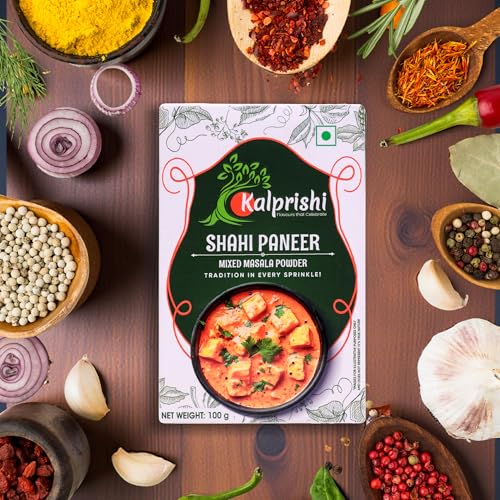 Image of Kalprishi Shahi Paneer Masala Powder 100g | Paneer Butter Masala & Curry Gravy Masala | Authentic Indian Spice Mix for Restaurant Style Paneer | Pure Natural Blend, No Preservatives