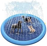 Raxurt Splash Pad, Anti-Slip Splash Pad for Kids Dogs Thickened 0.58mm Dog Pool Toddler Splash Sprinkler Pad Baby Summer Outdoor Water Toys for Boys Girls