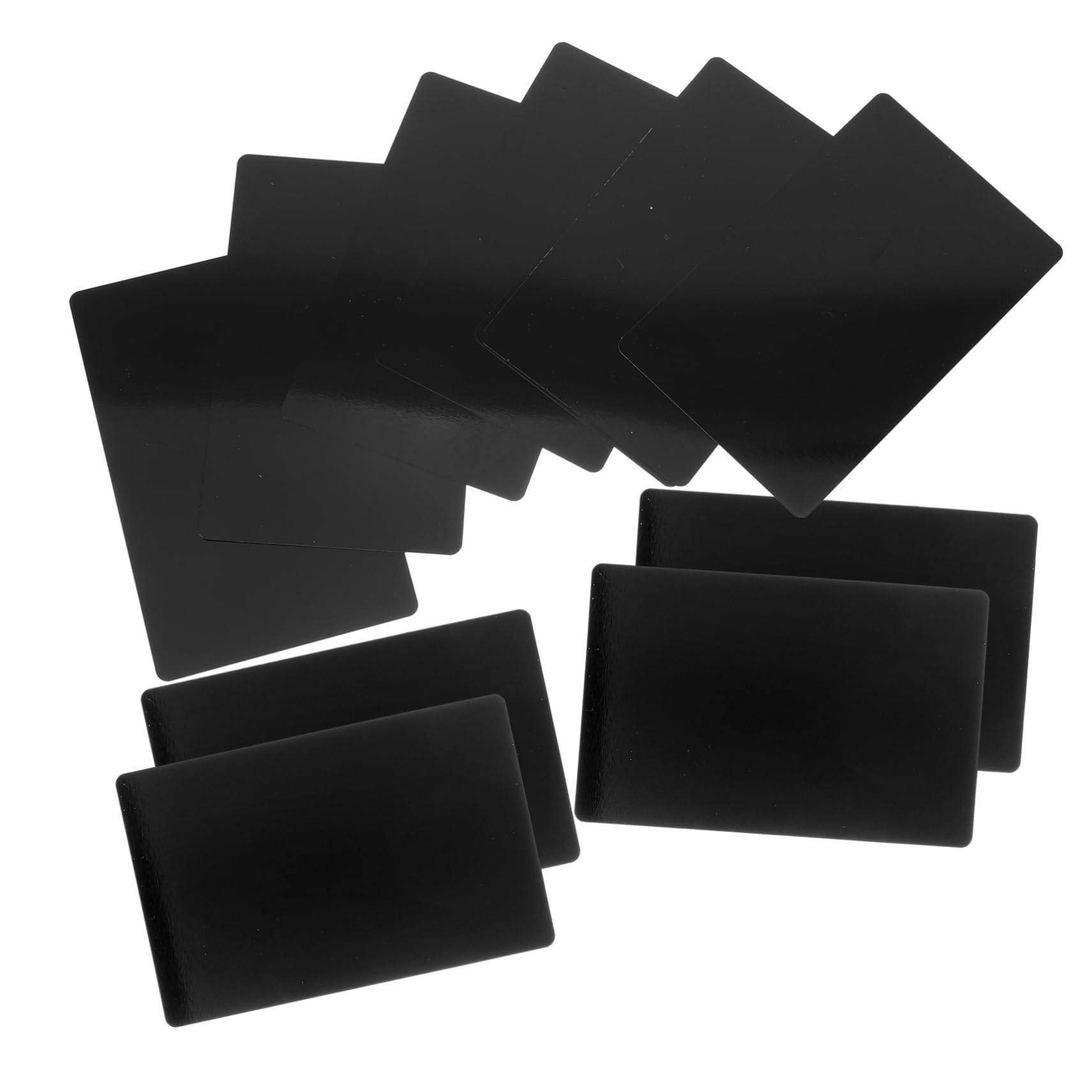 Housoutil 10 Ensembles Cartes De Visite Métalliques Vides Pour Gravure Plaques Et Étiquettes 10 Pièces * 10