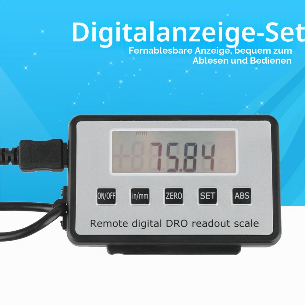 Digitalanzeige Set,Digital readout kit Auslesewaage 0-150 mm Digitalanzeige Wegsensor genaue digitale LCD-Skala für Fräsmaschinen Drehmaschinen usw,Schnelle Antwortgeschwindigkeit von s