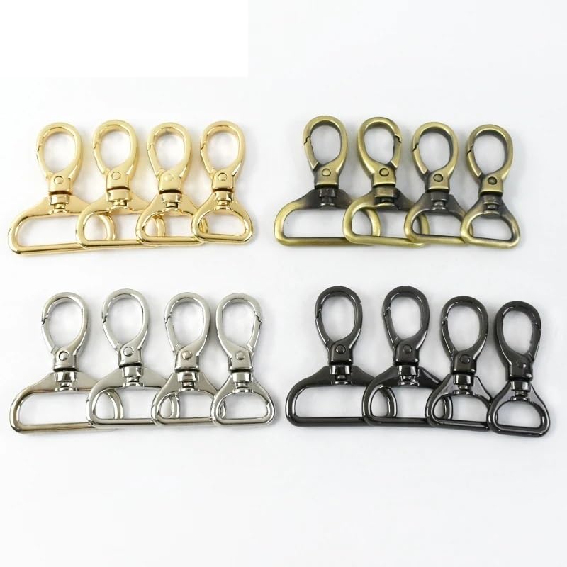 Ganchos De Metal Giratorio 5/10/20Pcs 15/20/26/32mm Metal Bag Belt Buckles Swivel Lobster Clasp Buckle Carabiner Snap Hook Keychain(Silver,26mm-20Pcs)