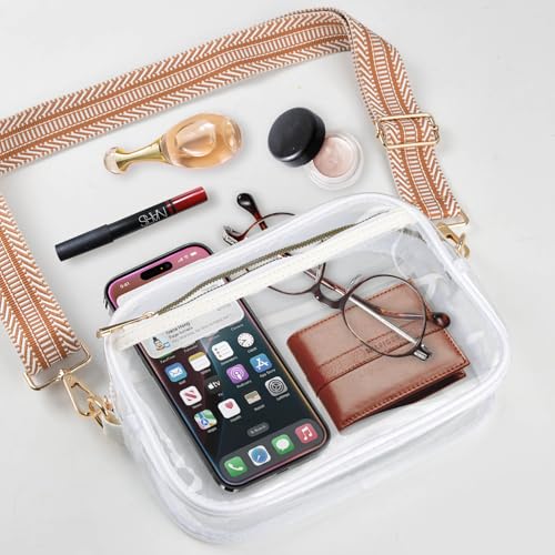 Image of Clear Bag Stadium Approved, Clear Crossbody Bag Purses for women for Concert, Sports, Festivals