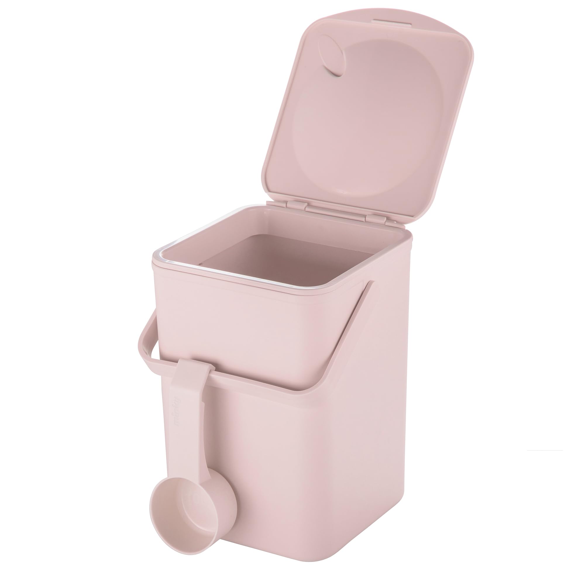 Minky Dusty Pink 6L Caddy With Scoop, Sturdy Carry Handle, Easy To Wipe Clean, Includes 100Ml Scoop, Multipurpose Storage Caddy, Large 6-Litre Capacity, Made In The Uk