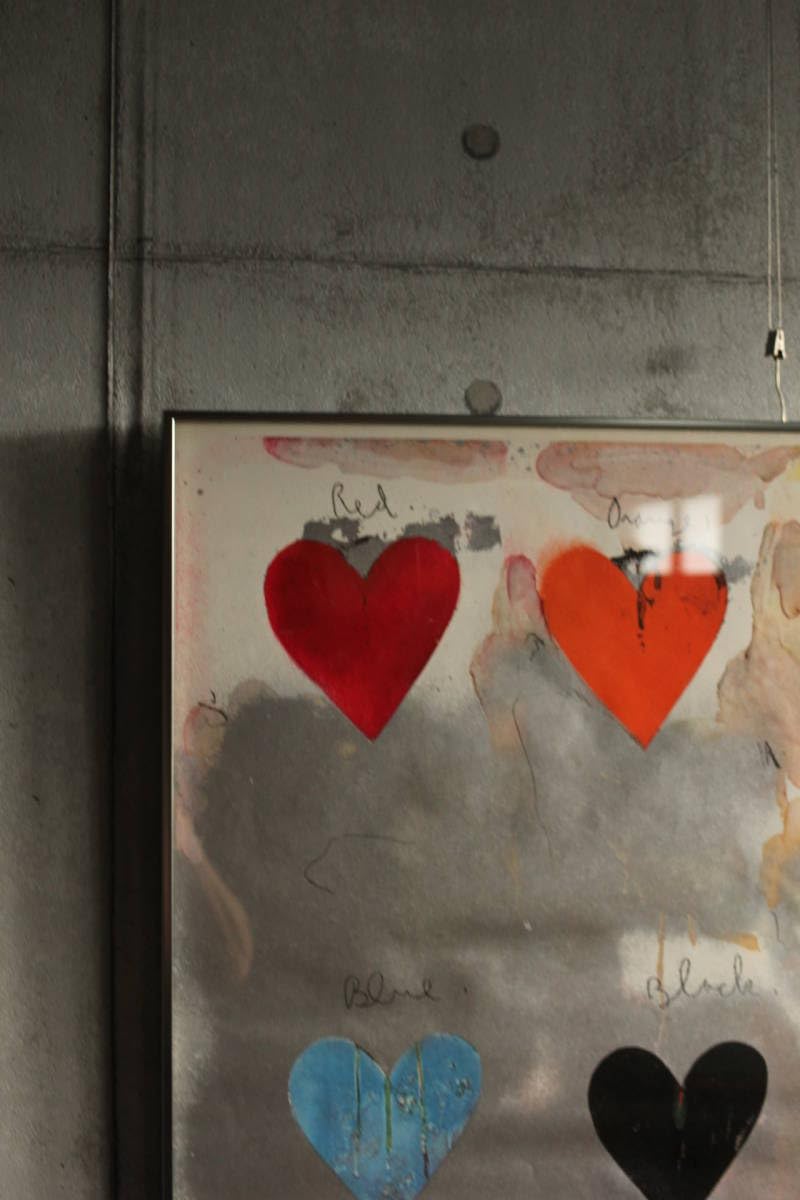 ジムダイン 8hearts オフセットシルクスクリーン ポスター Amazon.co.jp: Jim Dine ジムダイン 8hearts オフセットかシルク