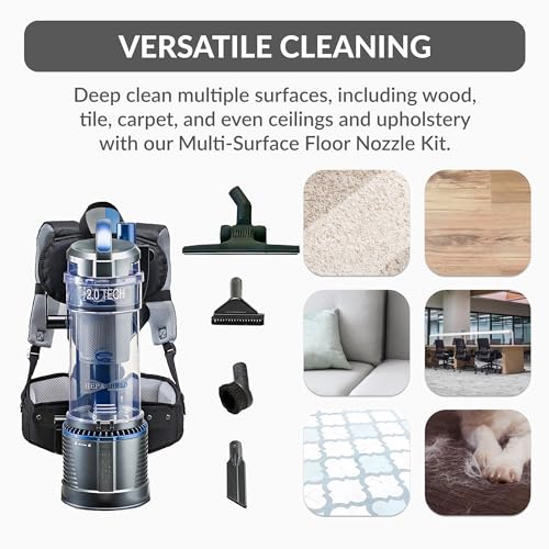 Prolux 19PROLUX2.0A 2.0 Standard Bagless Backpack Vacuum Cleaner, Lightweight & Comfortable For Residential & Industrial Use, Double Hepa Filtration thumb #5