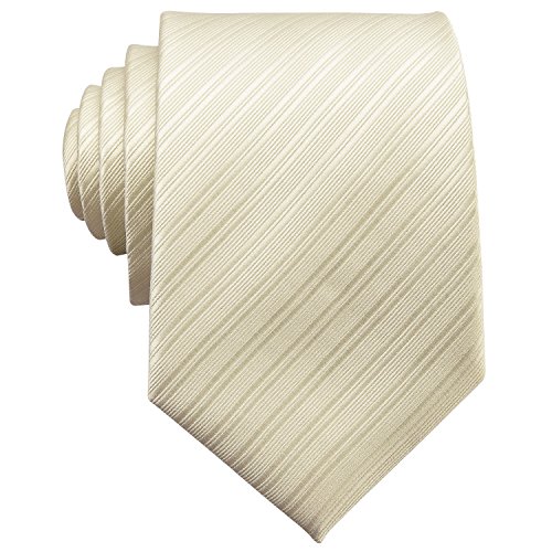 Image of Barry.Wang Tie Sets for Men Silk Stripe Necktie Woven Checkered Handkerchief Cufflinks Formal Business Wedding