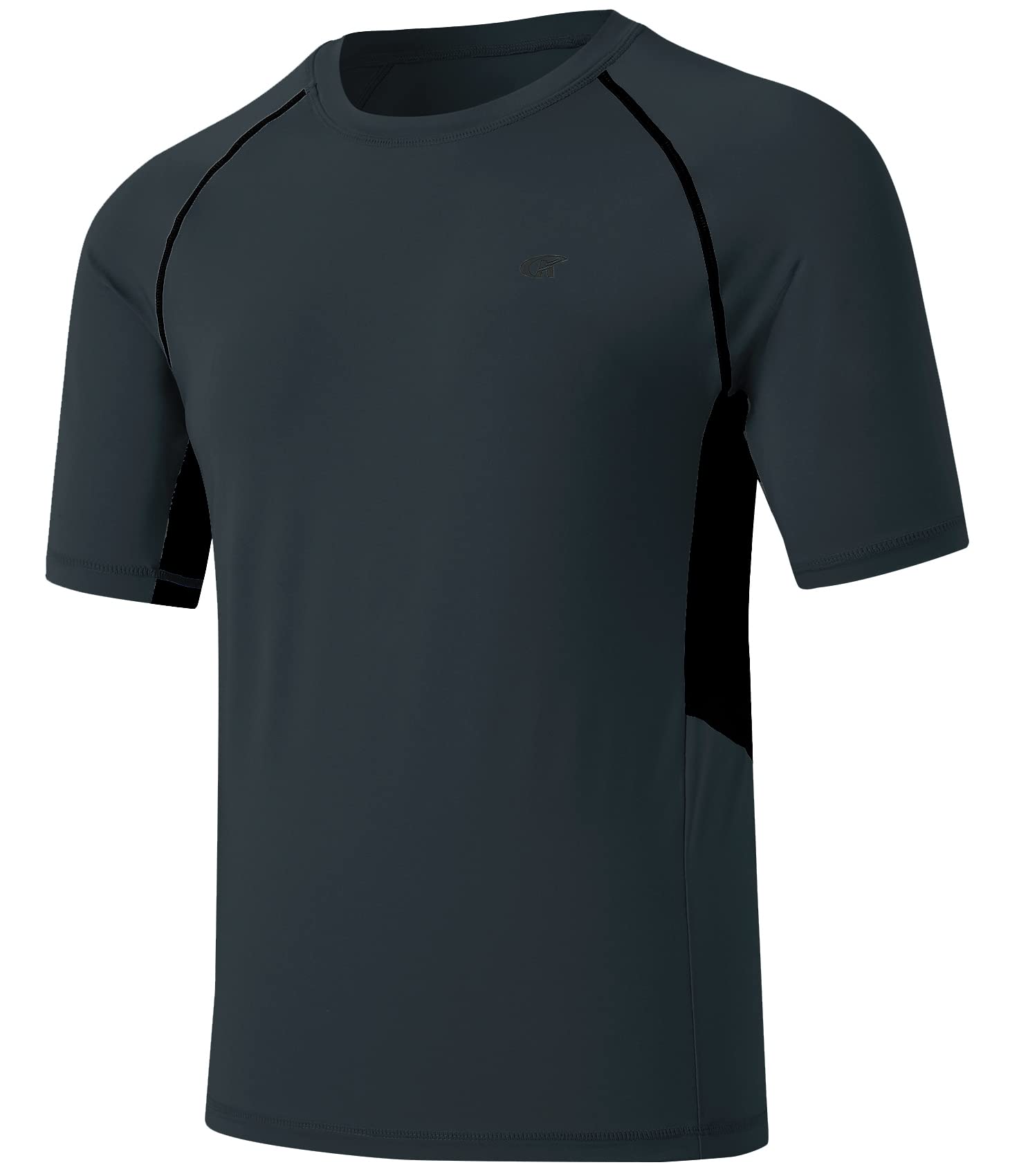 Huayuzh Herren UV Shirt Rashguard T-Shirt Schwimm Shirt Schnelltrocknend Leicht Atmungsaktiv Surfen Angeln Wandern Top