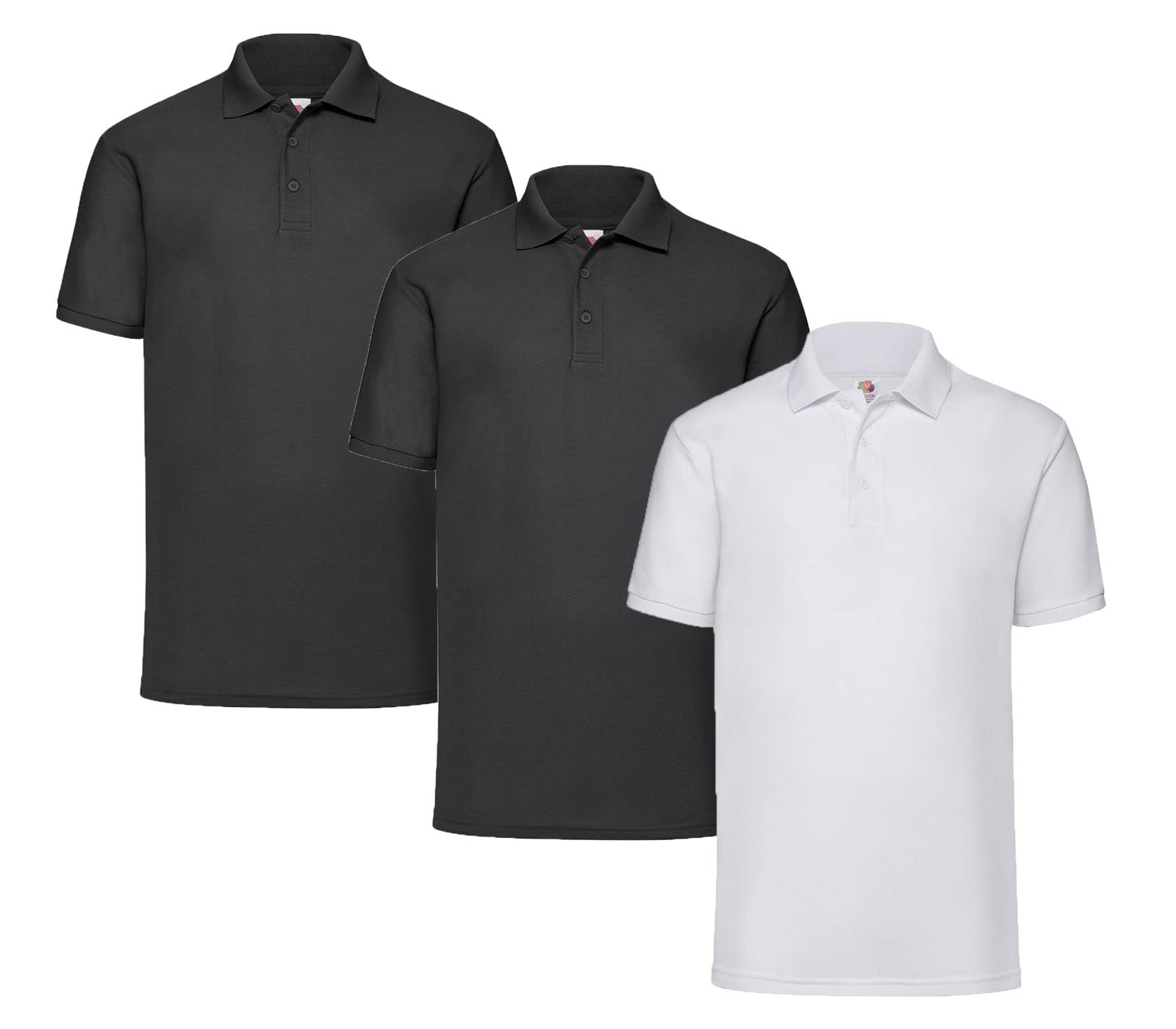 Fruit of the Loom Men's Polo Shirt (Pack of 3), XXXX-Large
