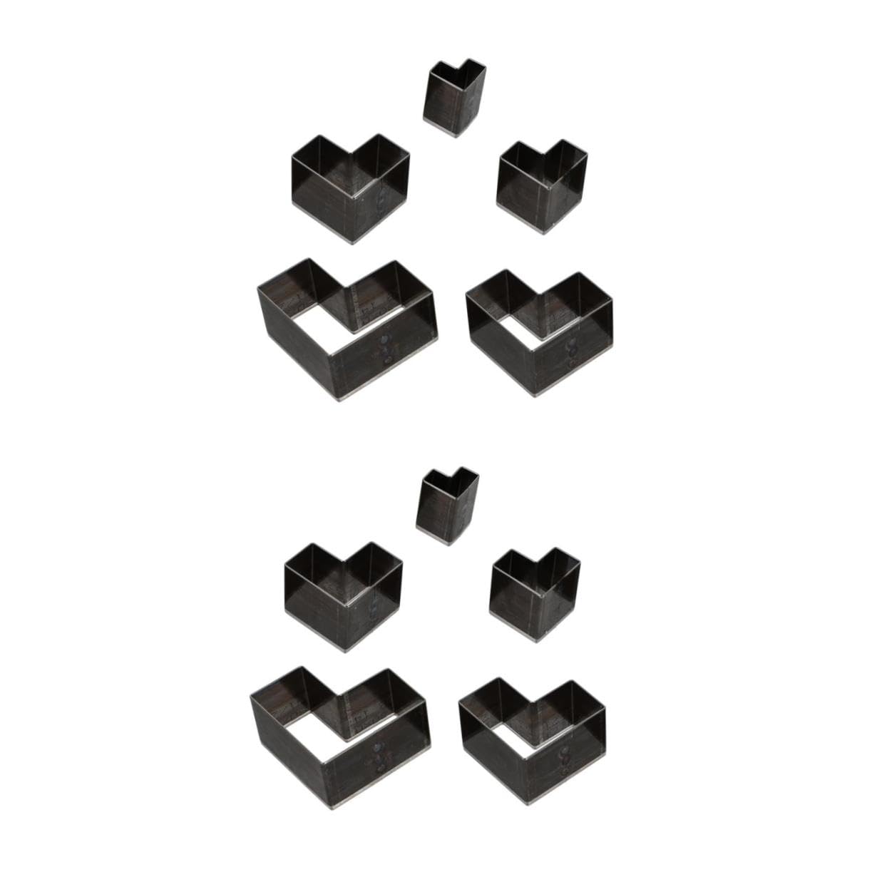 Housoutil 2sets Hole Punching Tool Cutter Shaped Hole Punch Craft Cutting Embossing Tool Tools Mold Hollow High Speed Steel Black 5pcs*2