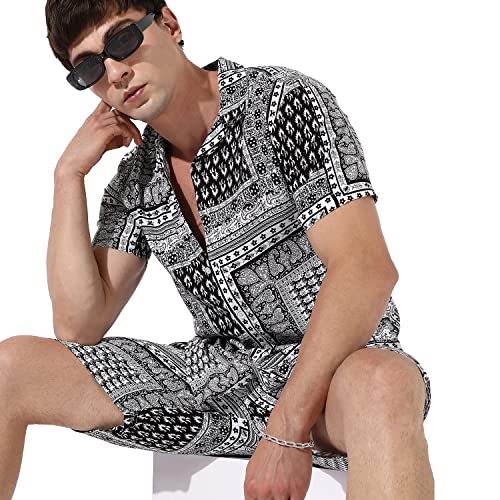 Image of CAHOOT Men's Co-Ord Set For Casual Wear | Quality Stretchable Fabric | Pull On T-Shirt | Pull On Shorts | Clothing Set Crafted With Comfort Fit & High Performance For Everyday Wear