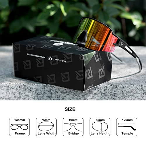 Image of ROCKBROS Photochromic Sports Sunglasses Professional Anti Fog - UV400 Goggles with Myopia Frame for Running Cycling Fishing