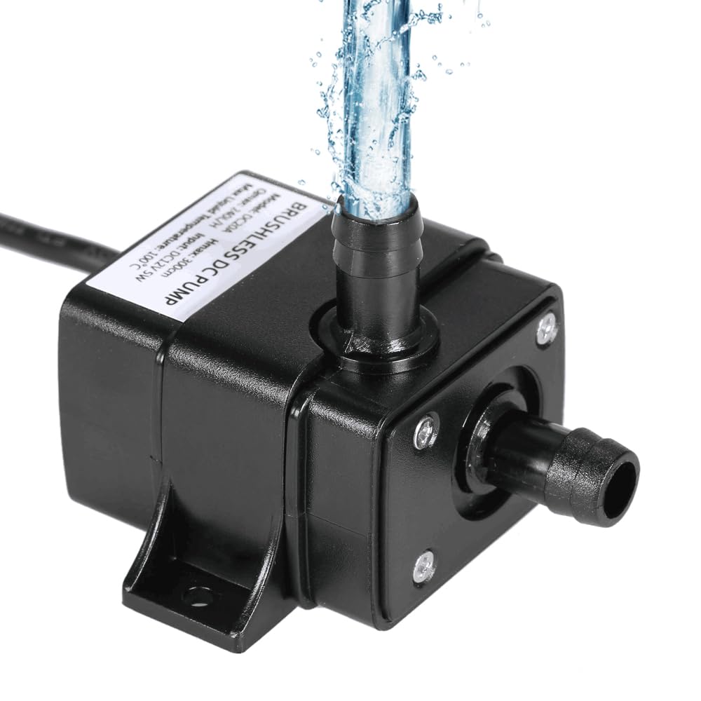 Decdeal Ultra silenciosa mini DC12V Micro bomba de agua aceite impermeable fuente sumergible circulación de acuario 240L/H 5W elevación 3M 0~100 ℃