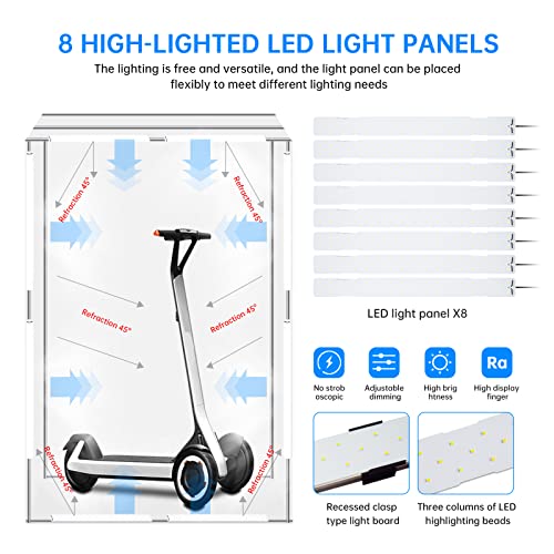 Professional Photography Studio LED Dimmable Large Shooting Tent 47x39x78 ZKEEZM Large Lightbox Photo Video Continuous Lighting Cube Shooting Tent Kit Soft Box with 3Colours Backdrops and Carrying Bag