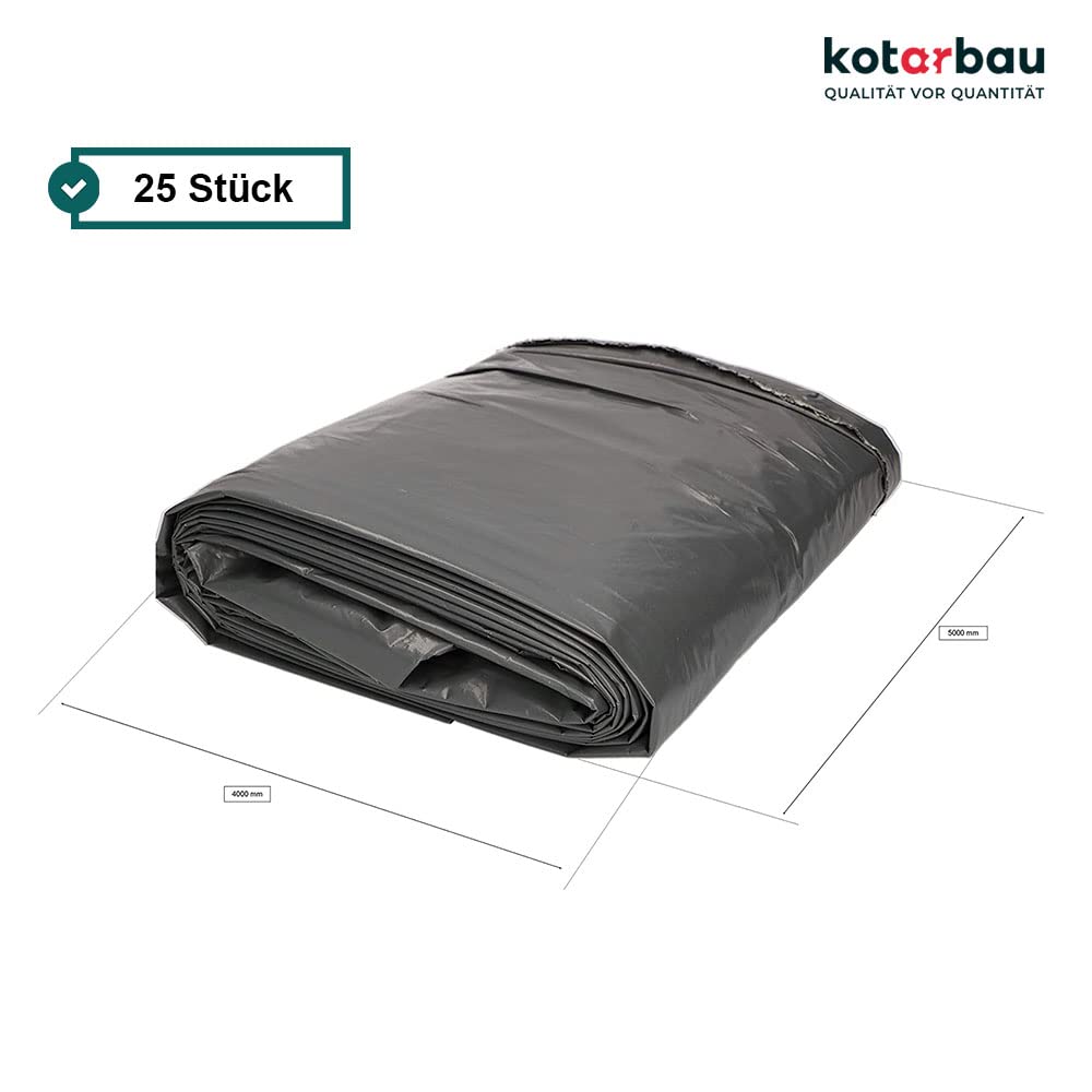 KOTARBAU® 25er Set Abdeckfolie 4x5m Extra Stark Staubschutzfolie Baufolie Plastikplane Allzweck-Folie Malerplane Malerfolie für Renovierung und Umzug