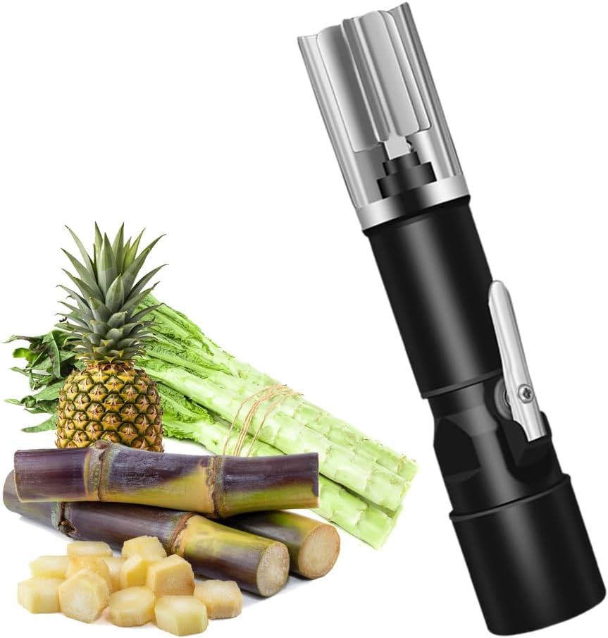 Electric Sugar Cane Peeler, Automatic Sugarcane Scraping Machine with Protective Cover, Spare Battery, 7500rpm Speed Adjustable for Pumpkin, Winter Claw