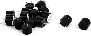 Aexit DC 12V Security & Surveillance 2 Terminals Cylinder Electronic Continuous Sound Horns & Sirens Buzzer 15pcs