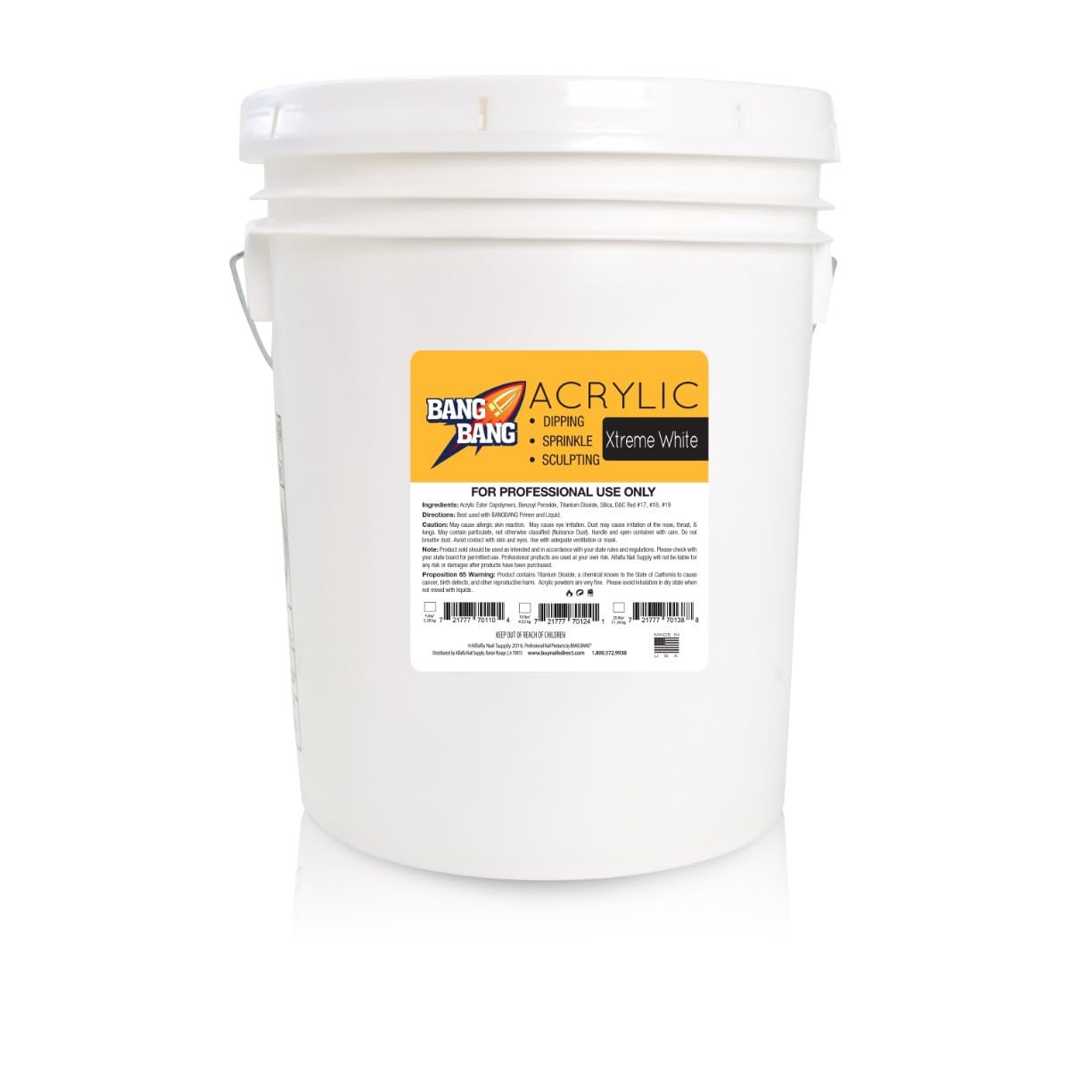 BangBang Acrylic Powder - Xtreme White - 25 lbs