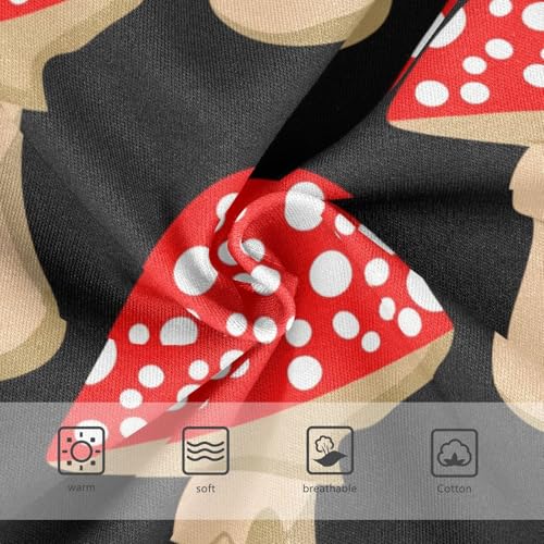 Toddler Girls Underwear 2t Cotton Panties for Girl Personalized Briefs Kids Undies Cute Red Mushroom Black3