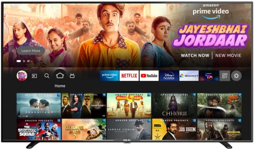 Image of AKAI 109 cm (43 Inches) 4K Ultra HD Smart LED Fire TV AKLT43U-F7VSW (Black) (2021 Model)