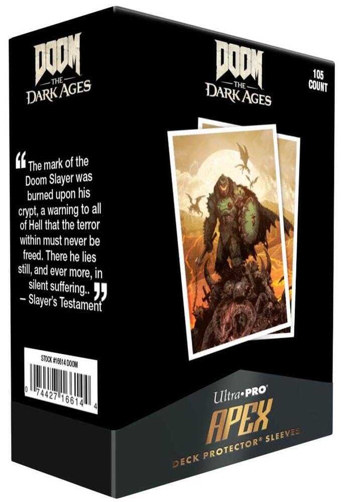Amazon.com: Ultra Pro Card Sleeves Doom The Dark Ages 105ct APEX