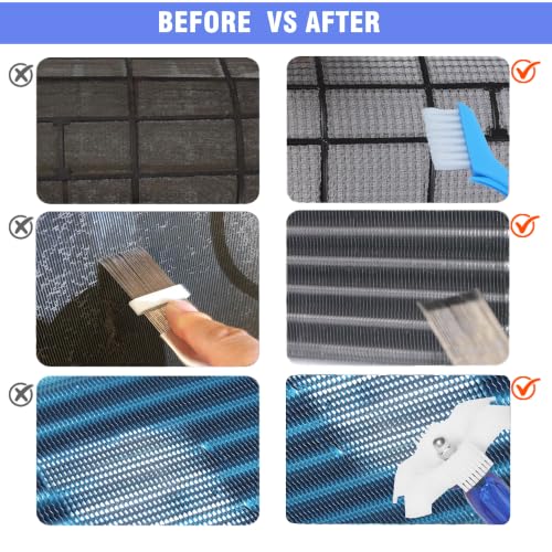 LONCHDAN 10 Pcs Air Conditioner Fin Comb Cleaner kit AC Coil Cleaning Brush Fin Combs Condenser Fin Straightener AC Evaporator Comb Radiator Repair Clean Tool (Multicolor-10pcs) by LONCHDAN - Used condition - Image 6