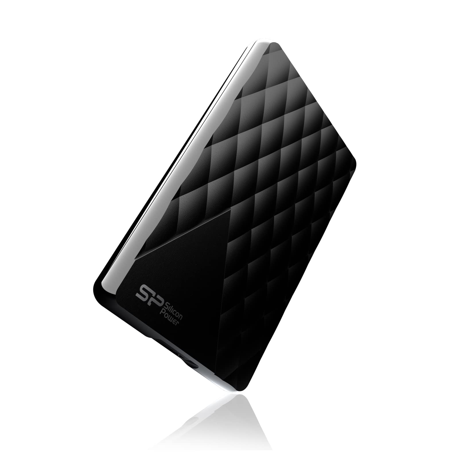 Silicon Power Diamond D06 2TB External Hard Drive, Classic Diamond-Check Pattern with Matte Finish USB 3.0 Portable HDD for PC Mac Desktop Laptop Computer