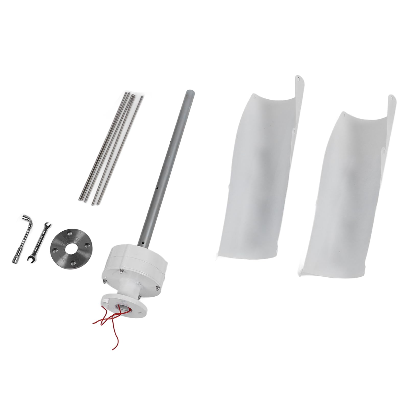 Generador de imán permanente vertical (600 W, con energía eólica de bajo consumo, rotor silencioso, instalación fácil para uso doméstico (24 V)
