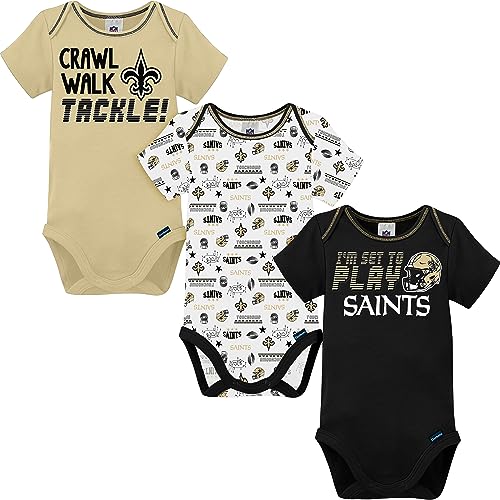 Image of Gerber Baby NFL Team 3 Pack Short Sleeve Onesie Bodysuit