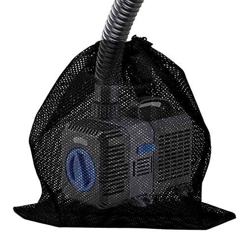 Niktule Pump-Barriere-Tasche | Teichpumpenfilterbeutel mit Kordelzug | Reißfester Polyesterbeutel mit Kordelzug, feinmaschig für biologische Teichfilter, Aquarium-Garten-Heimzubehör, schwarz (3