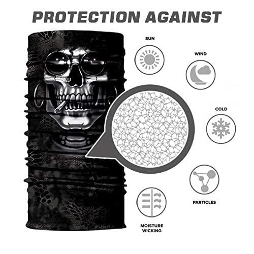 ShopINess Unisex Schlauchschal Halswärmer Neckwarmer Multifunktions schlauchtuch totenkopf für Motorrad Bikes Sport Festival Halloween Karneval - Totenschädel (Bandit)