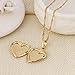 24k Gold Plated Muslim Allah Open Heart Pendant Necklace