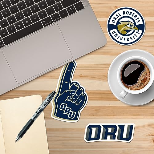 Image of Oral Roberts University 9ct Vinyl Large Deluxe Stickers Variety Pack - Laptop, Water Bottle, Scrapbooking, Tablet, Skateboard, Indoor /Outdoor - Set of 9