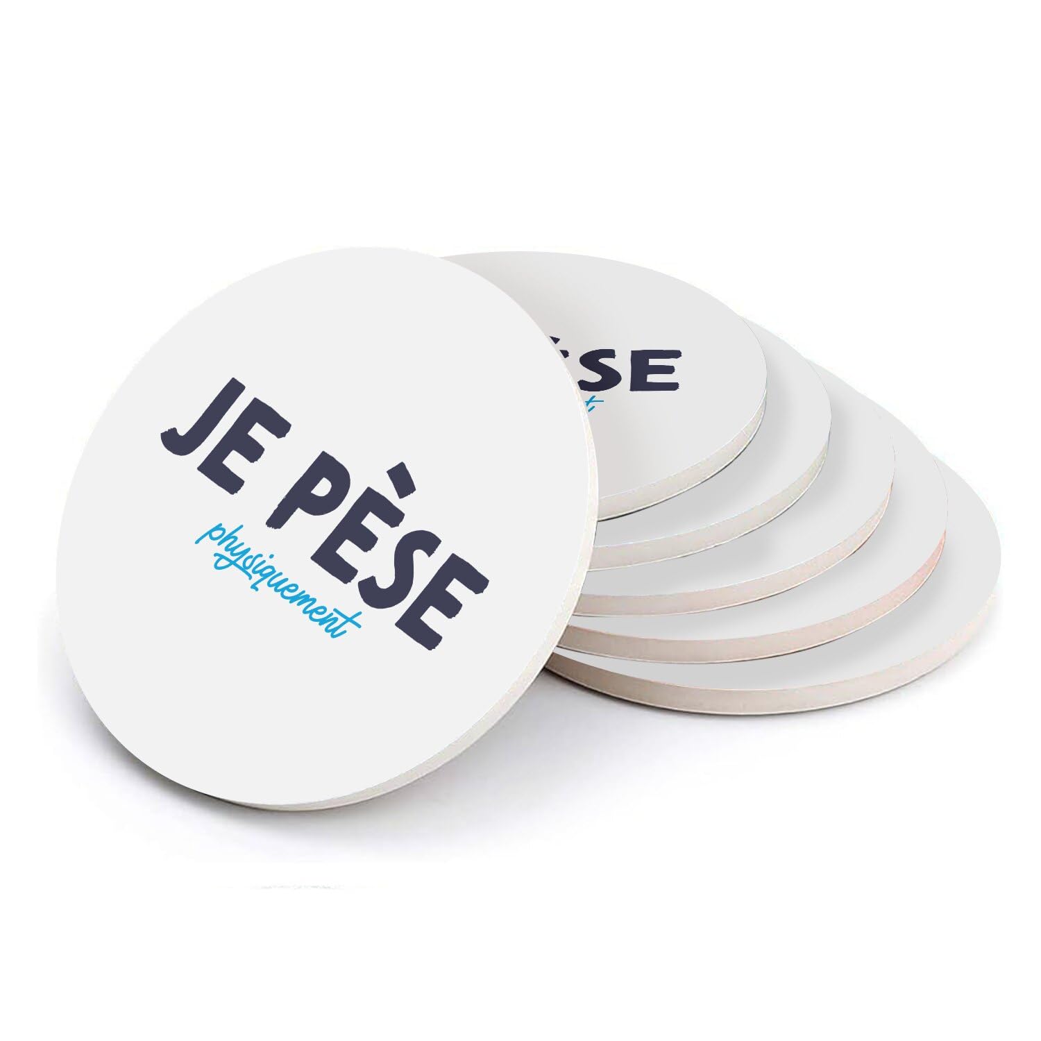 Sous-verre ronds céramique anti rayure et tache dessous de verre sport lot 6