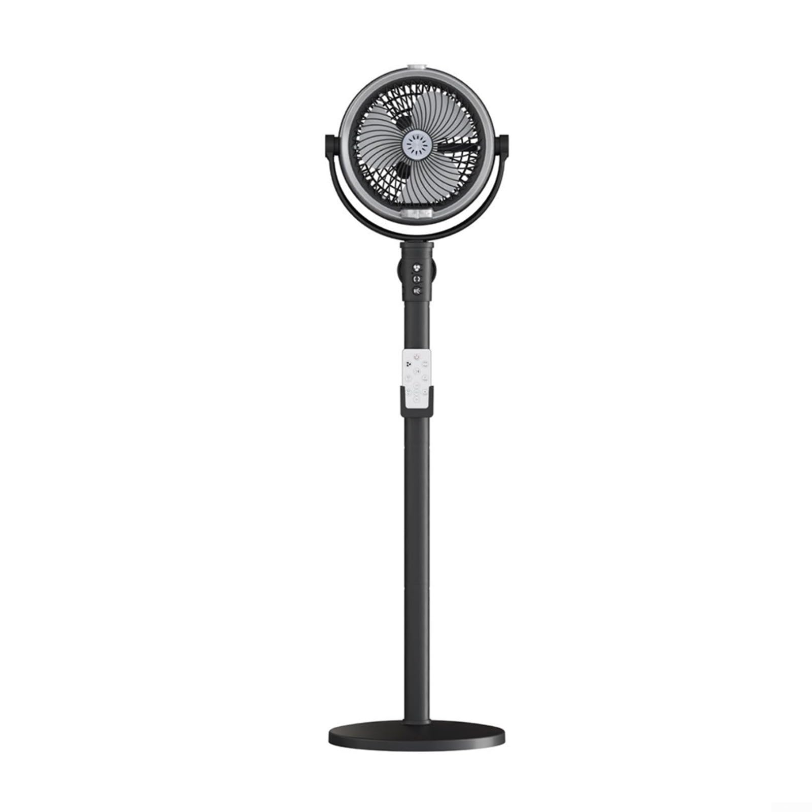 Glewi Outdoor Misting Fan with Remote, 4-Speed Oscillating Pedestal Spray Cooler, Timer for Patio Garden(Black)