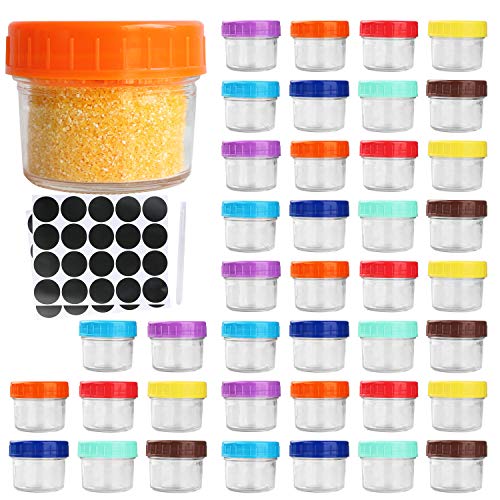 40pcs/4oz Regular Mouth Storage Jars, Airtight Jar with Lids Perfect for Spice, Honey