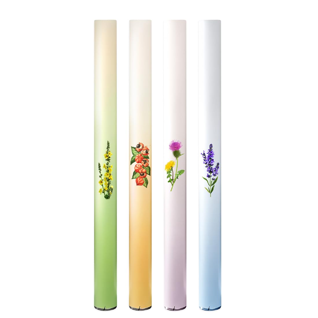 Set Da 4 Pezzi Diffusore Di Erbe Aromatiche Con Verbasco, Profumo Di Lavanda Timo e Menta Per La Pulizia Dei Polmoni, Rinfrescante Comfort Della Bocca