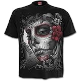 Das schwarze T-Shirt mit Frontdruck besteht aus 100 % hochwertiger Baumwolle, Jersey mit hautfreundlichen, azo-freien Reaktivfarbstoffen.