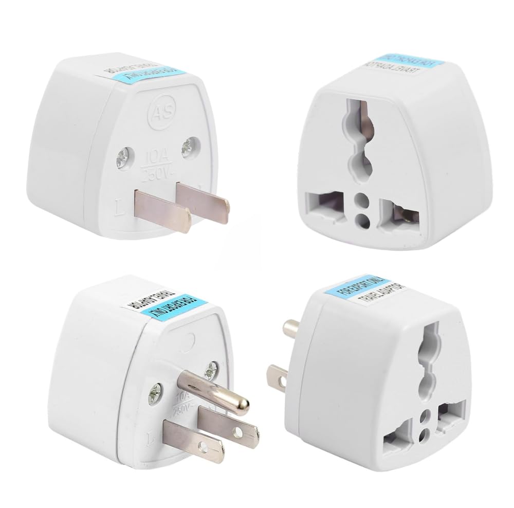 Hi-Plasst® India to USA Plug Adapter Combo | Pack of 4 – Type A & Type B Travel Converters | Universal Adapter for US, Canada, Mexico, Japan, Thailand | 2pieces Each Plug | Works with Indian Devices-image-18
