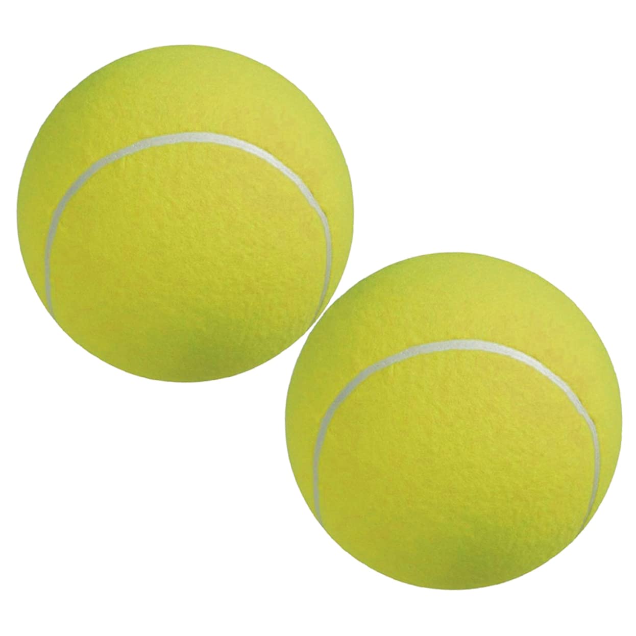 Hemobllo Palla da Tennis Grande 24cm per Cani e Ragazzo Ragazza con Ago per Gonfiaggio, in Gomma e Fibra Sintetica, Morbida e Flessibile per Giochi All'aperto