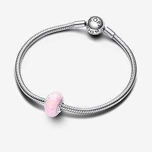 PANDORA チャーム Opalescent ブルー ピンク バタフリー Amazon.com: PANDORA Opalescent pink Charm - Summer Jewelry